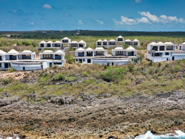 Well Located Development of 2.3 Hectares with 5 Unfinished Oceanfront Villas for Sale Near Shoal Bay, Anguilla