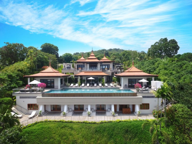 Fabulously Unique 6 Bedroom Oceanview Luxury Villa with 180° Panoramic Views & Private Beach for Sale in a 5* World Class Resort in Phuket