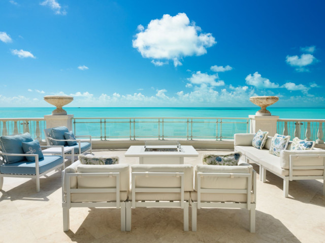 Exclusive 3 Bedroom Luxury Penthouse with Incredible Terrace & Panoramic Views for Sale on Long Bay Beach, Turks & Caicos