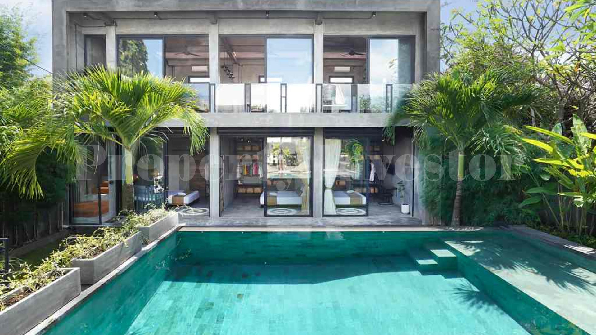 Modern 3 Bedroom Concrete Industrial Style Villa for Sale in Umalas, Bali