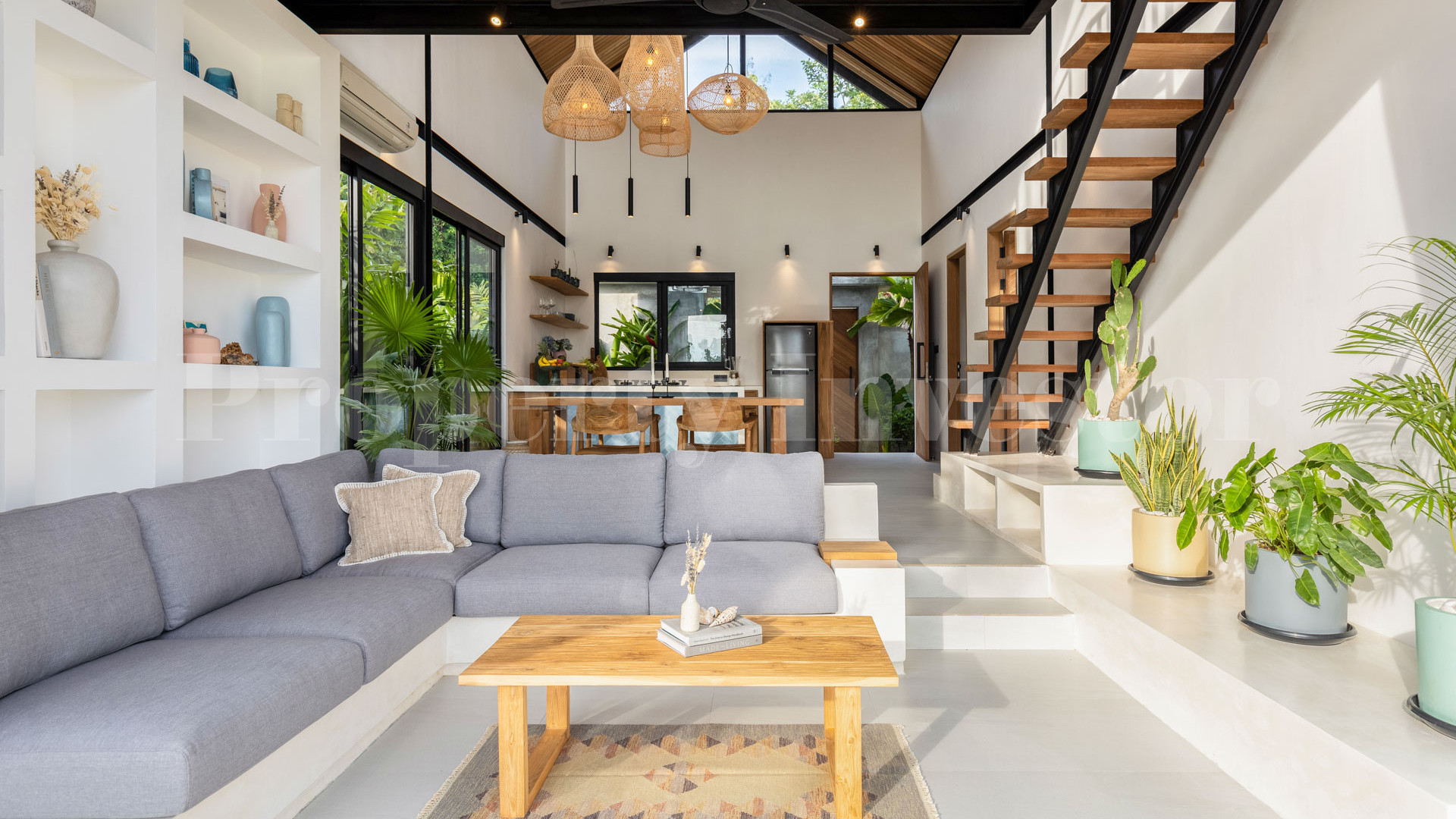 Chic 1-3 Bedroom Designer Loft Villas with Beautiful Rice Paddy Views for Sale Near Canggu, Bali