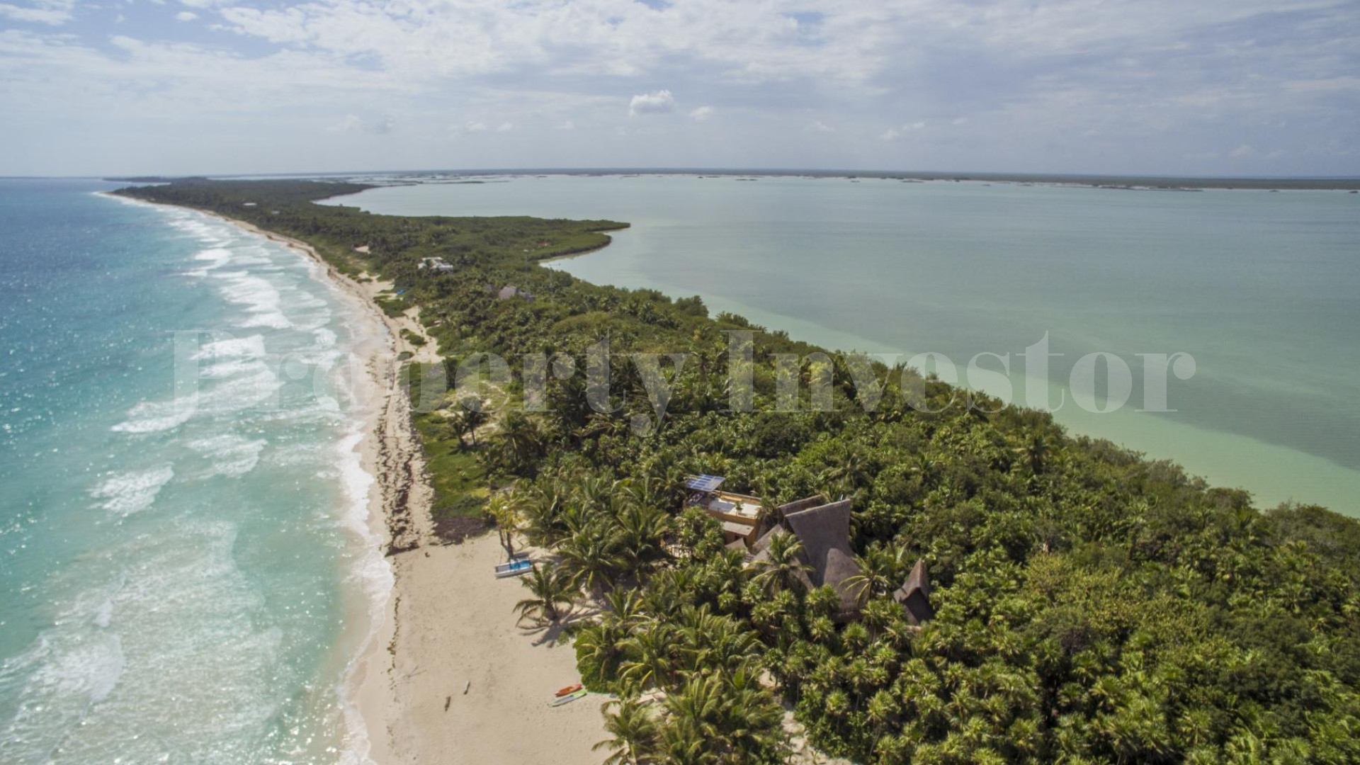 One-of-a-Kind 5 Bedroom Luxury Secluded Beachfront Eco Villa in the Sian Ka'an Biosphere Reserve, Tulum, Mexico