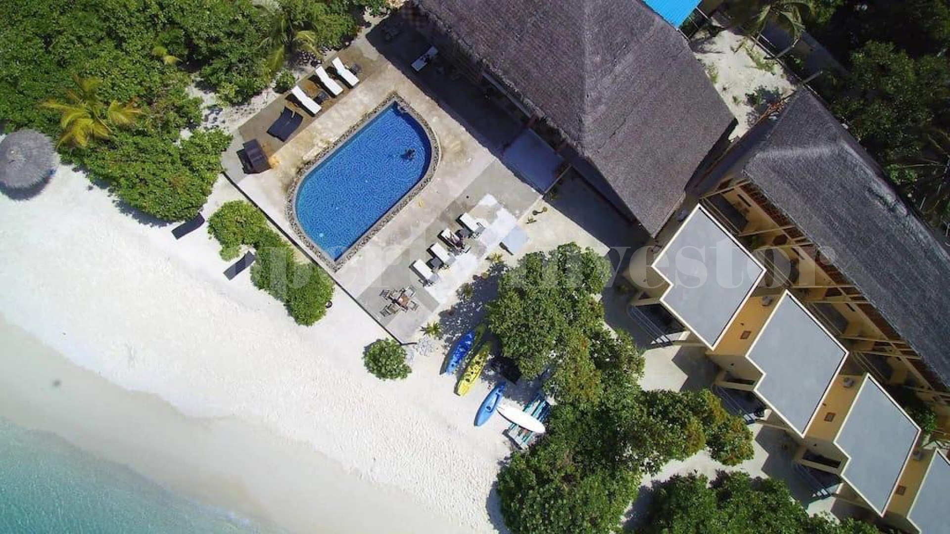 Functioning 42 Room Resort with 2 Hectare 50 Villa Development Expansion Plan for Sale in the Maldives