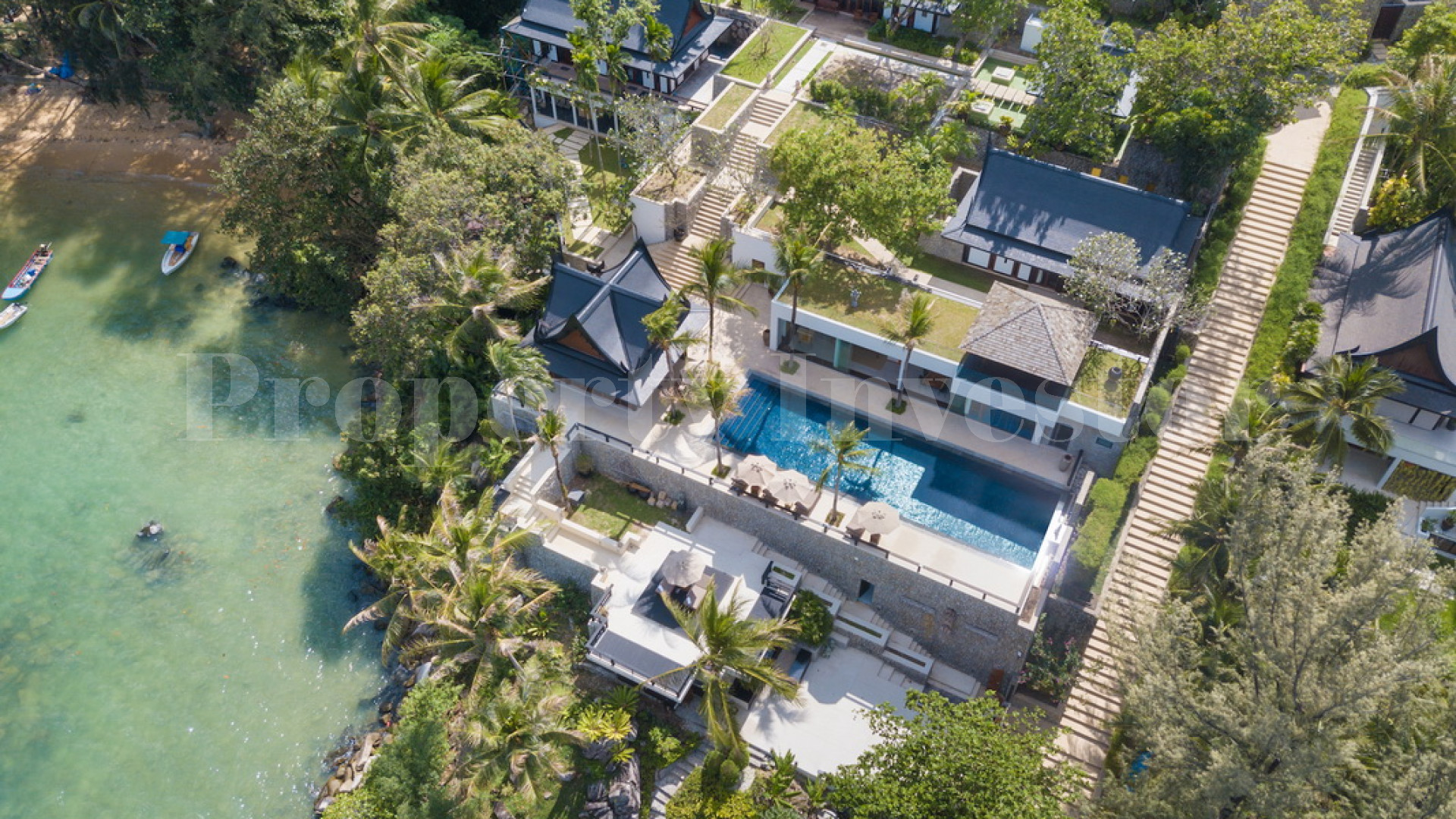 Stunning 6 Bedroom Modern Beachfront Thai Style Villa for Sale in Phuket