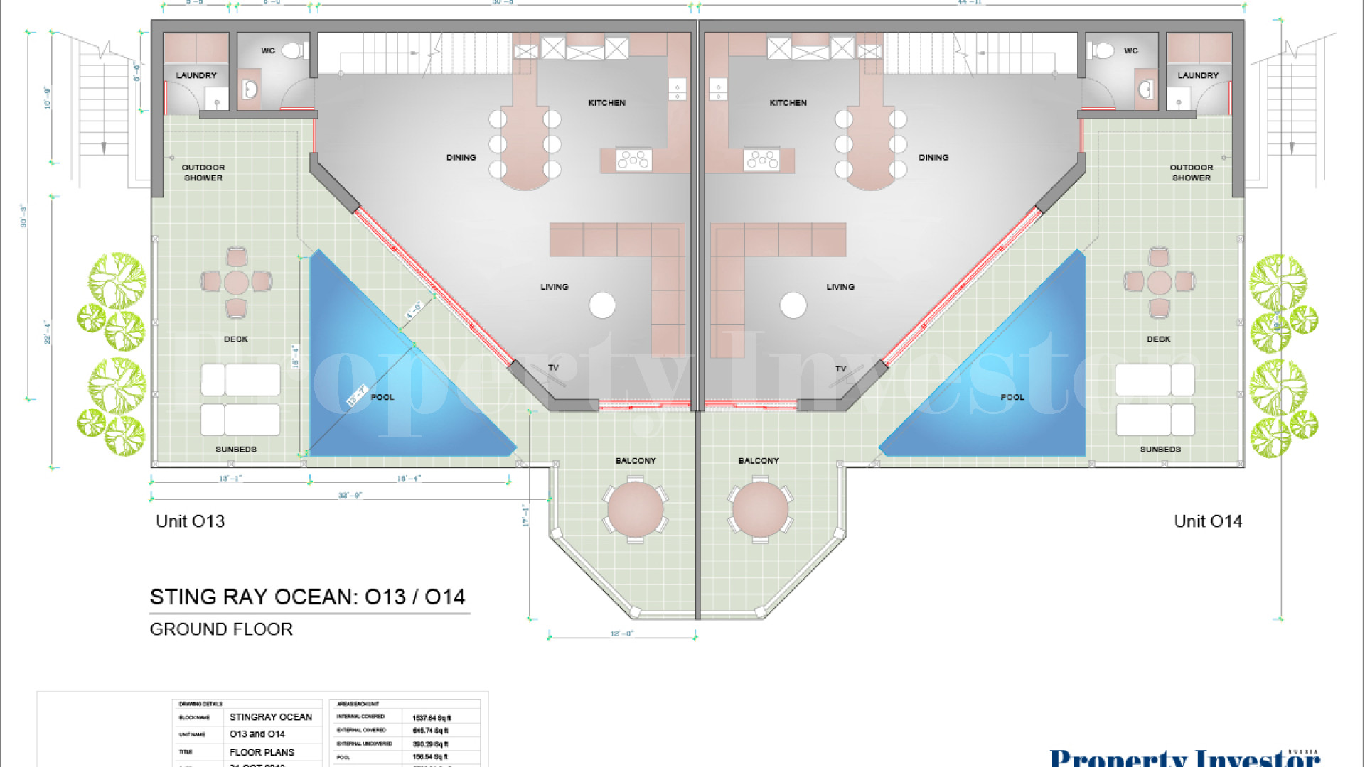 2 Bedroom "Stingray" Villa Unit O13-O14 (Off Plan)