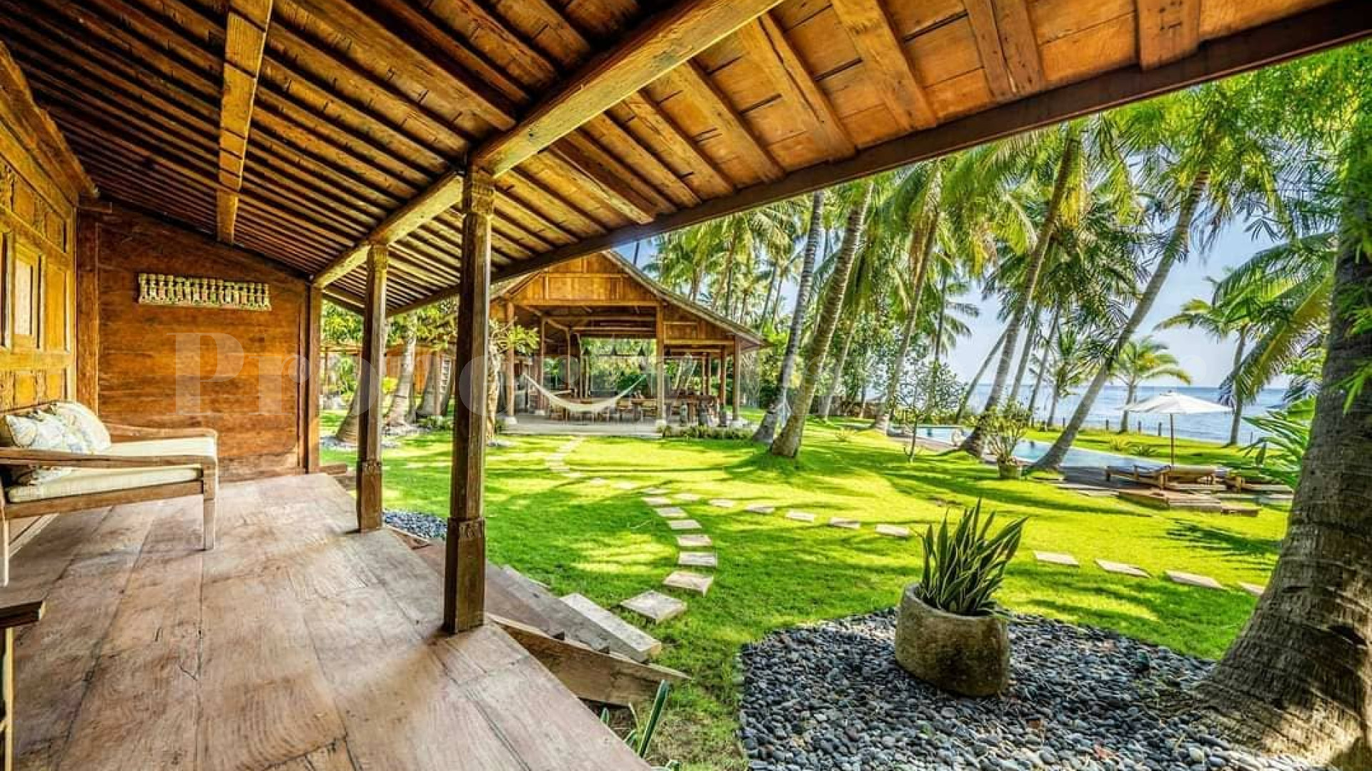 Breathtaking 7 Bedroom Absolute Beachfront Retreat for Sale in Tianyar, North Bali