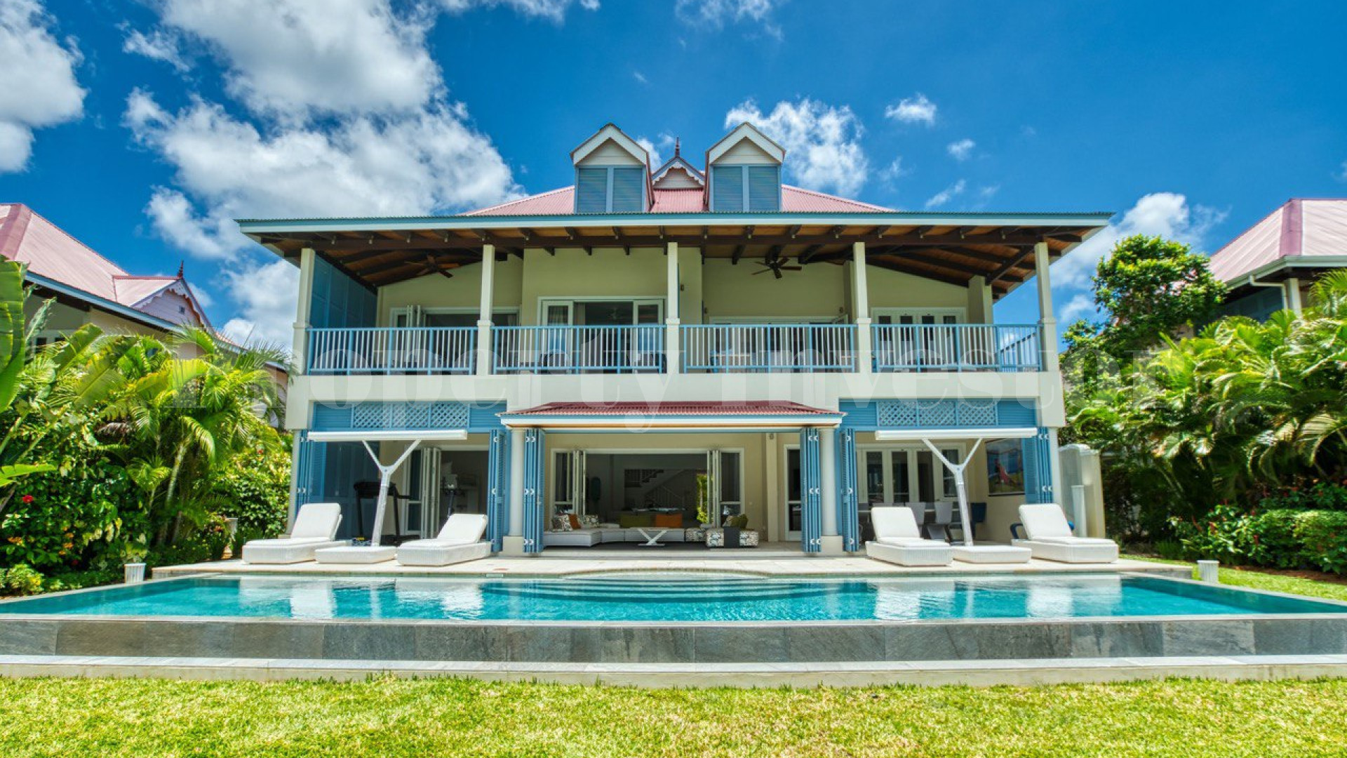 Custom Furnished 5 Bedroom Luxury Canal Front Villa with Private Cinema for Sale on Eden Island, Seychelles