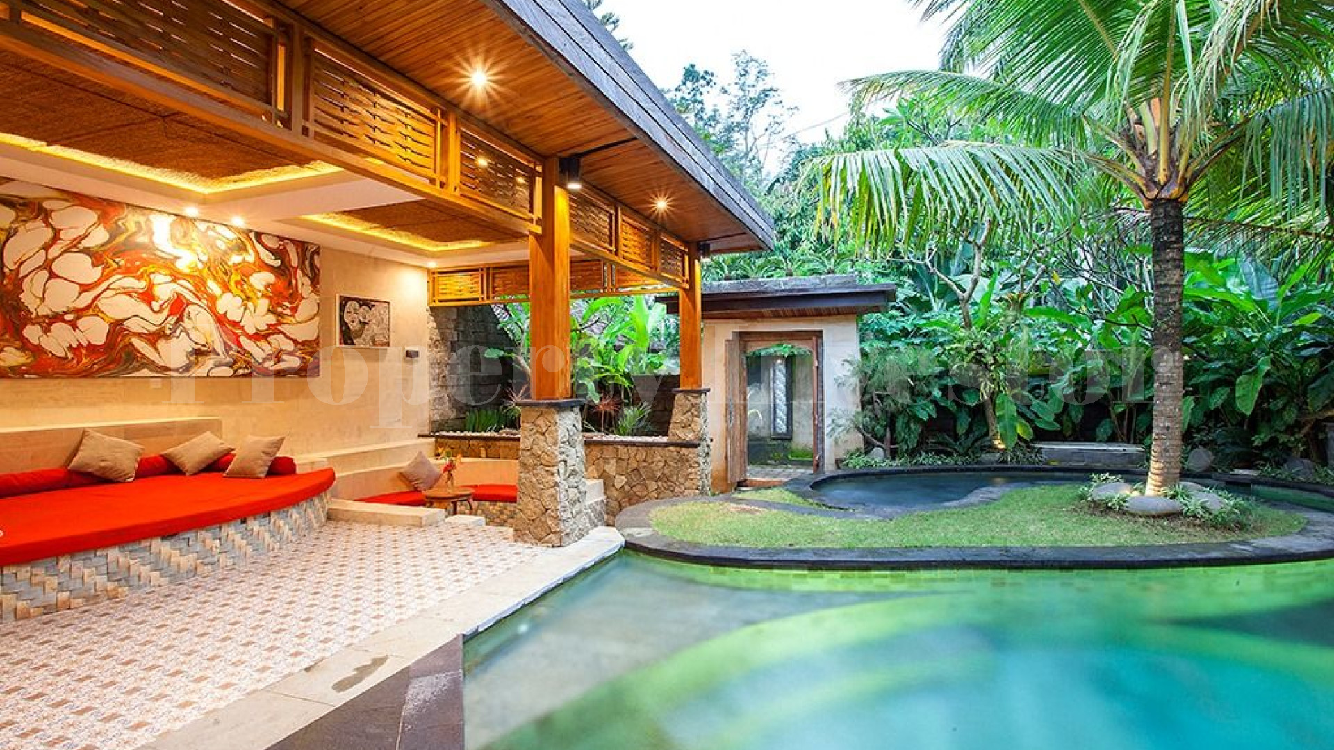 Perfectly Located 4 Villa/8 Bedroom Traditional Boutique Hotel for Sale in North Ubud, Bali