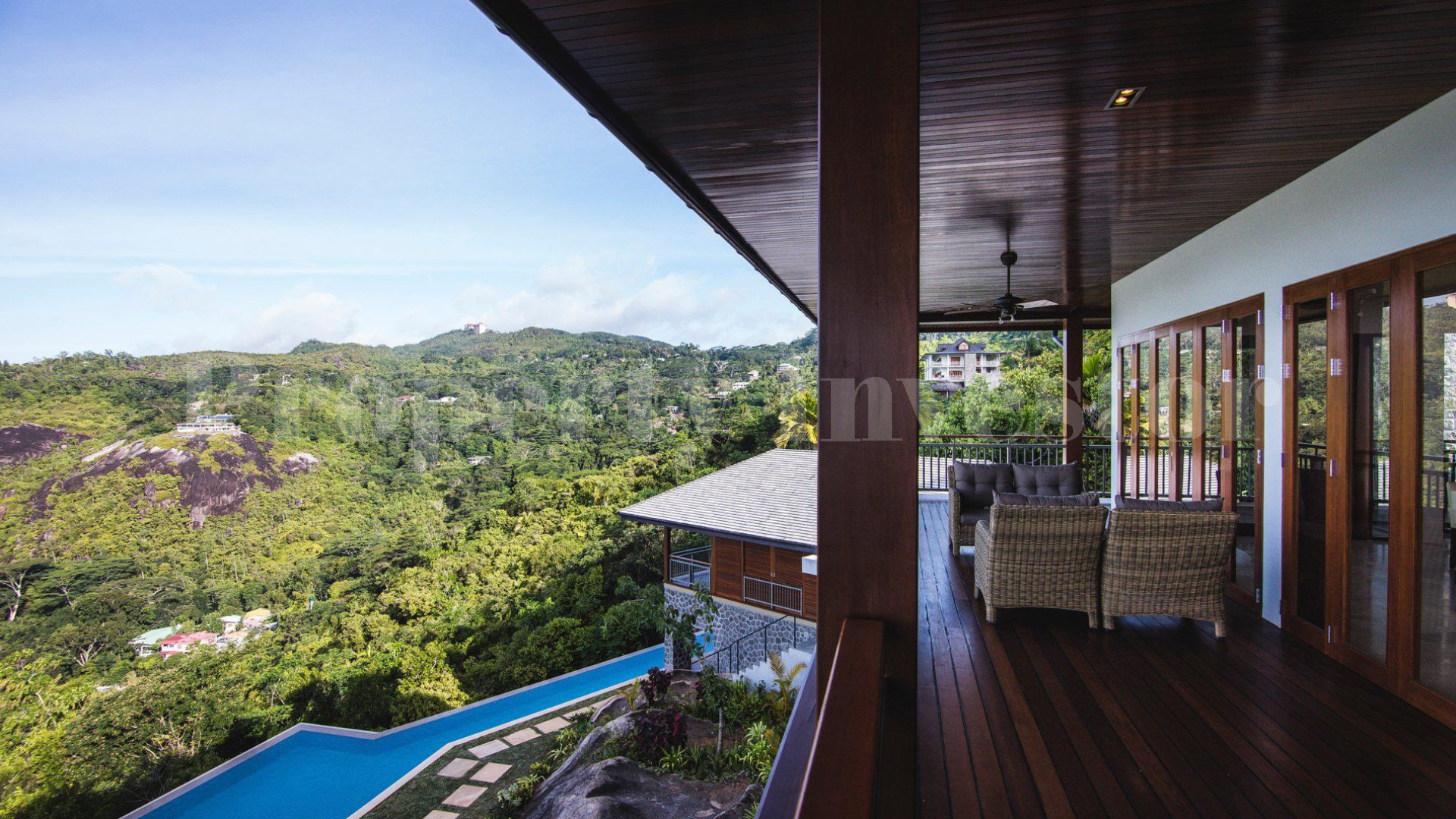 Stunning 6 Bedroom Contemporary Luxury Tropical Hilltop Villa with Breathtaking Ocean Views for Sale in Mahé, Seychelles