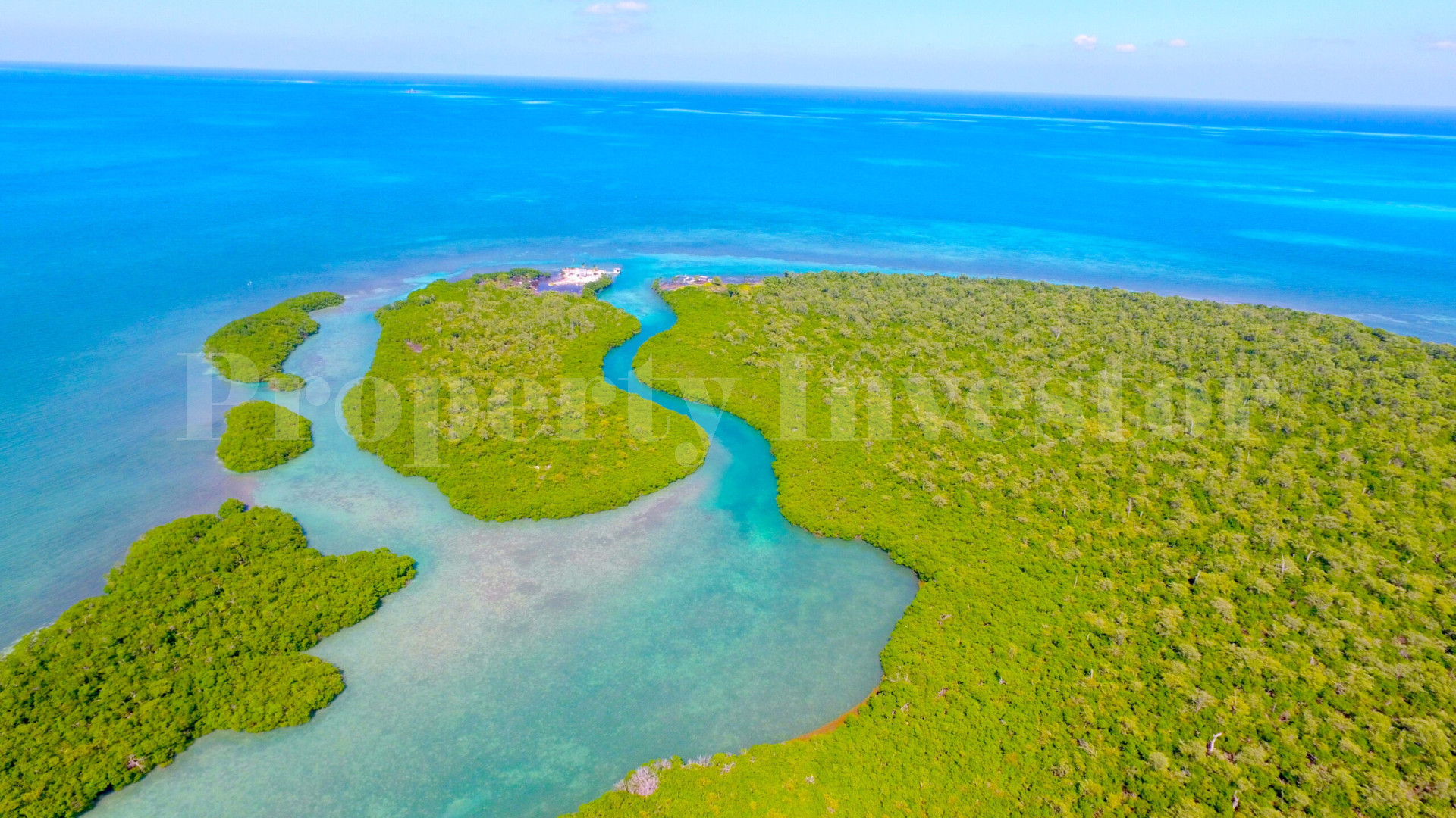 Long Middle Caye — 30 Acre Oceanfront Virgin Island Parcel for Sale Near Belize City