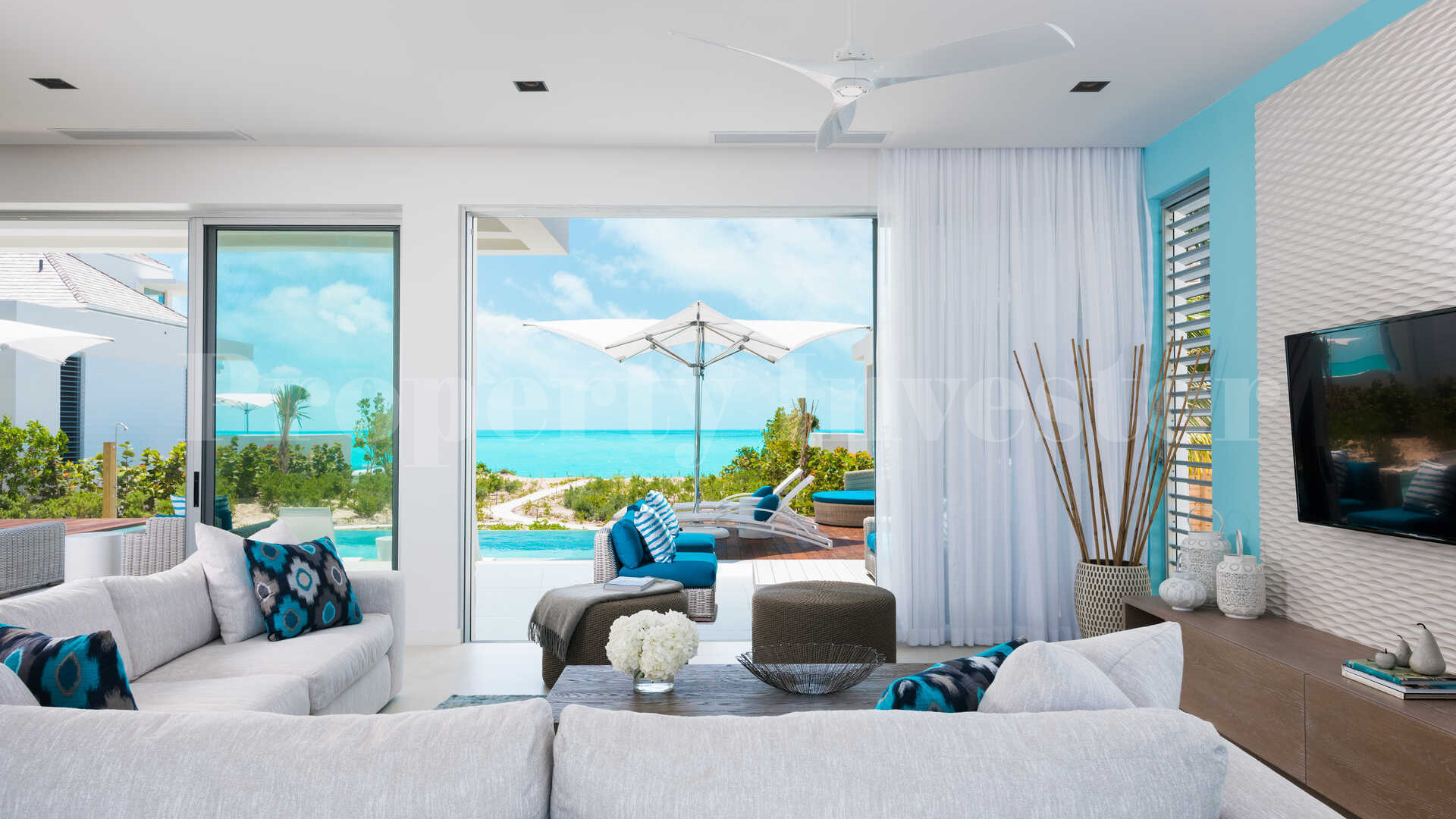 Gorgeous 15 Bedroom Private Beach Club Residence on Long Bay Beach, Turks & Caicos