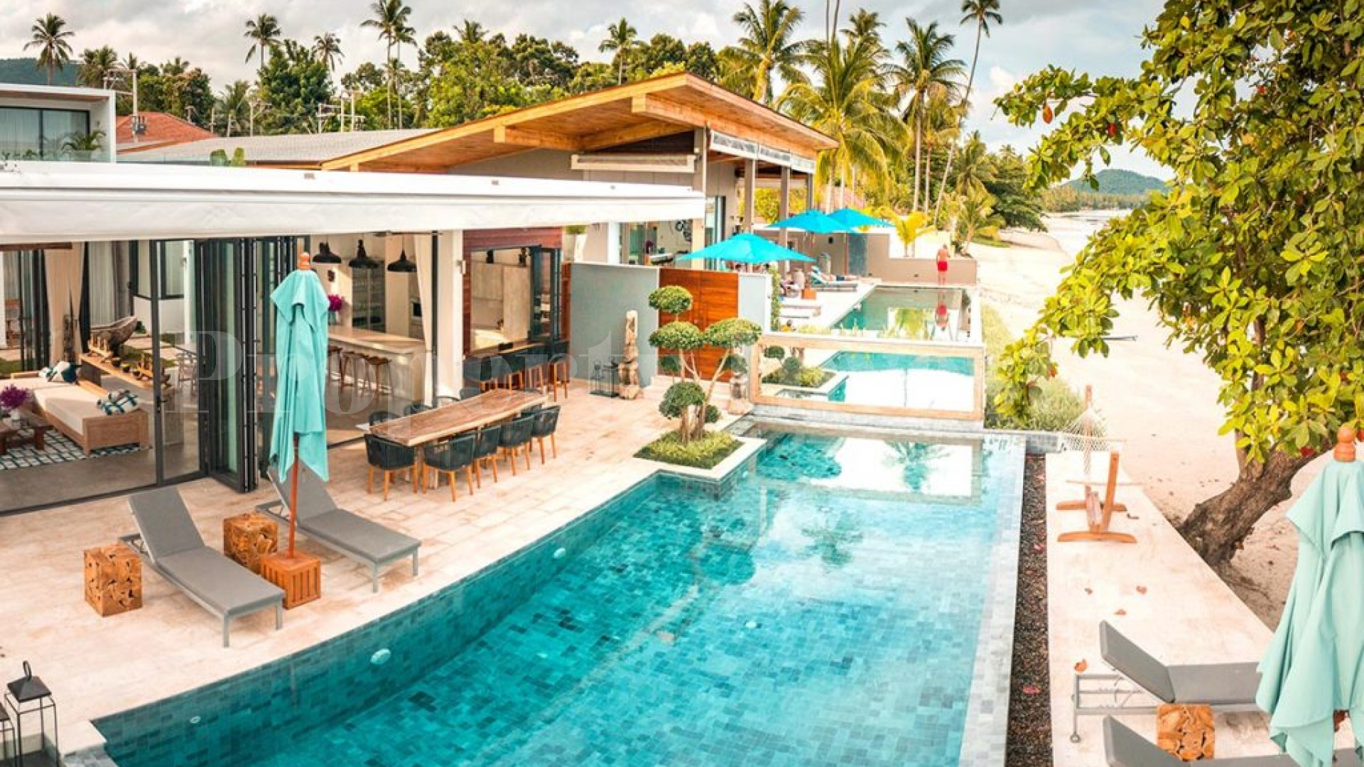 Breathtaking 6 Bedroom Beachfront Villa for Sale in Samui