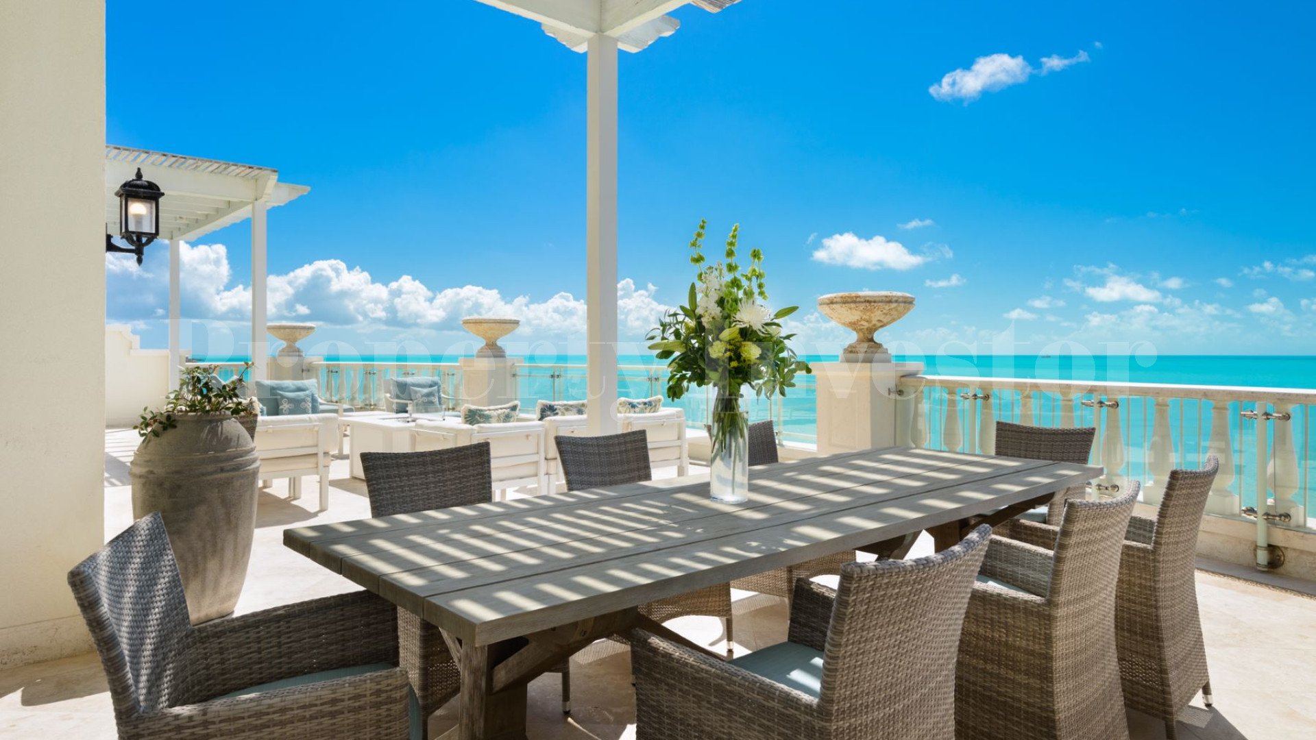 Exclusive 3 Bedroom Luxury Penthouse with Incredible Terrace & Panoramic Views for Sale on Long Bay Beach, Turks & Caicos