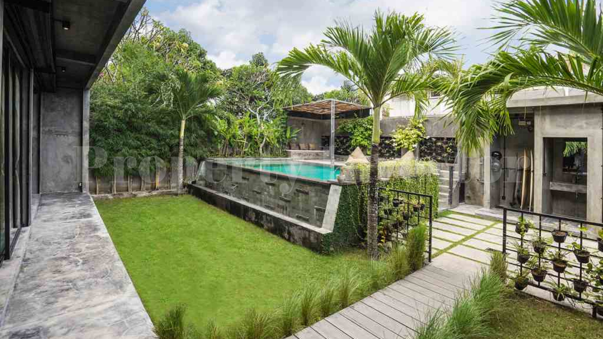 Modern 3 Bedroom Concrete Industrial Style Villa for Sale in Umalas, Bali