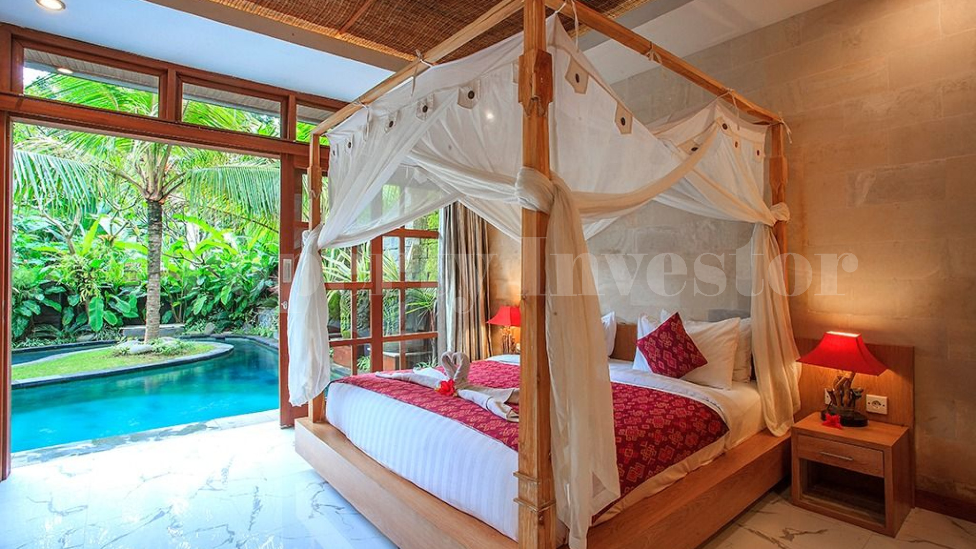 Perfectly Located 4 Villa/8 Bedroom Traditional Boutique Hotel for Sale in North Ubud, Bali