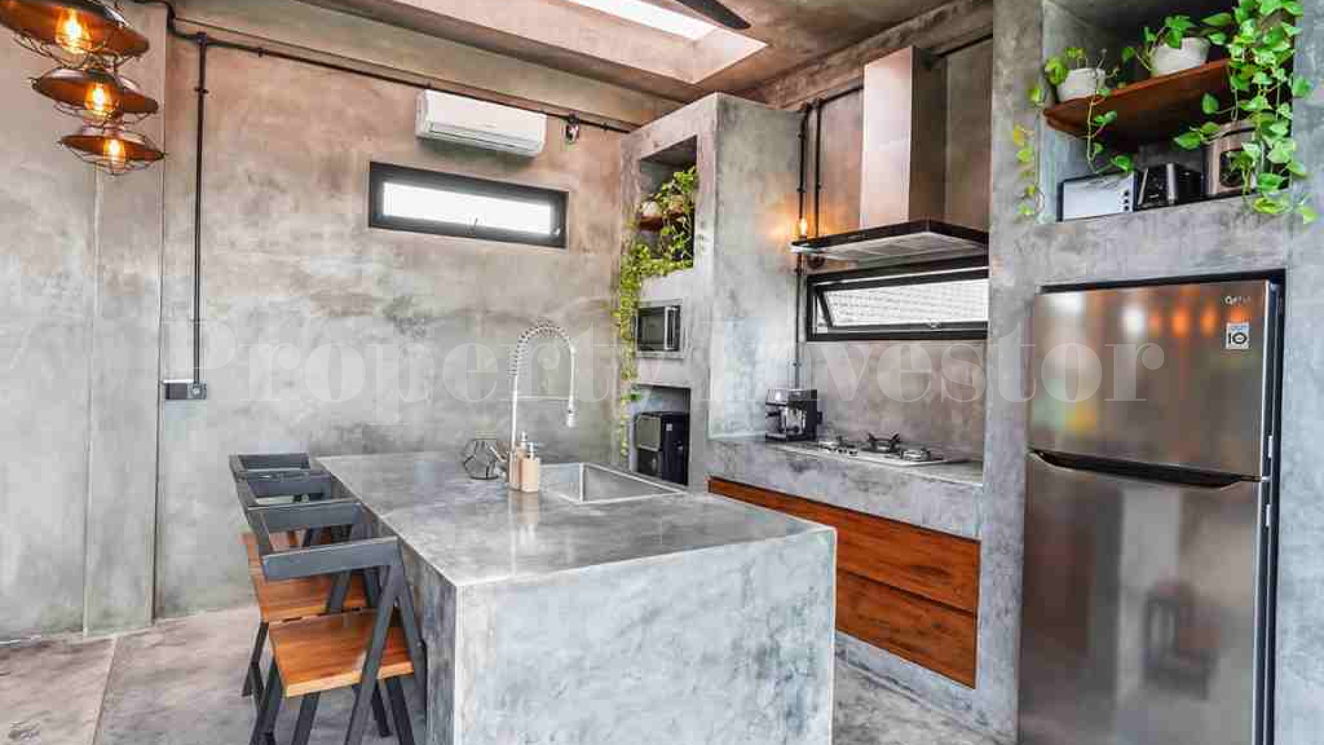 Modern 3 Bedroom Concrete Industrial Style Villa for Sale in Umalas, Bali