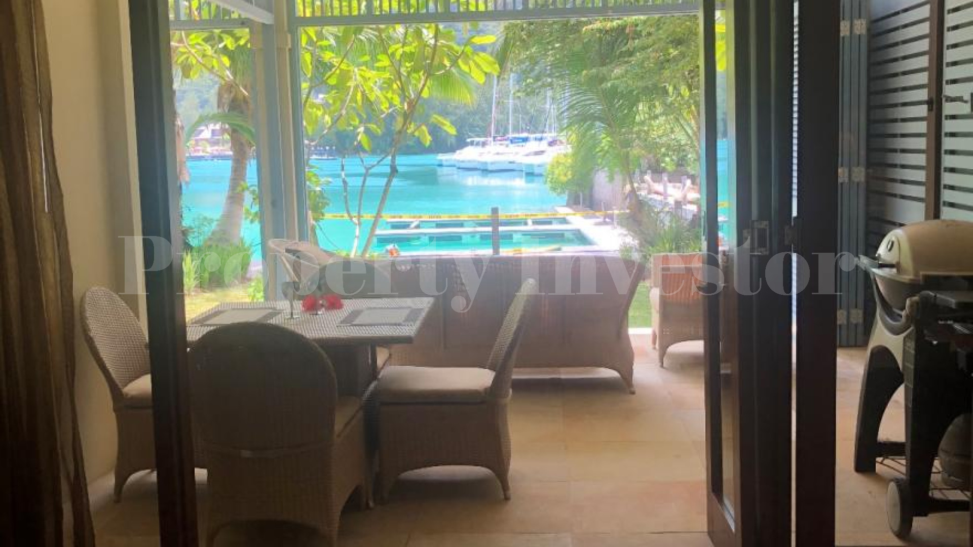 Wonderful 2 Bedroom Ground Floor Apartment with Beautiful Marina & Mountain Views for Sale on Eden Island, Seychelles