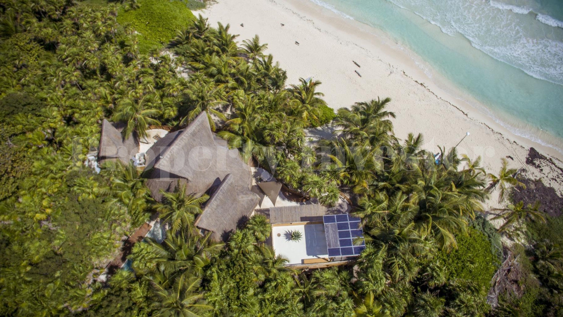 One-of-a-Kind 5 Bedroom Luxury Secluded Beachfront Eco Villa in the Sian Ka'an Biosphere Reserve, Tulum, Mexico