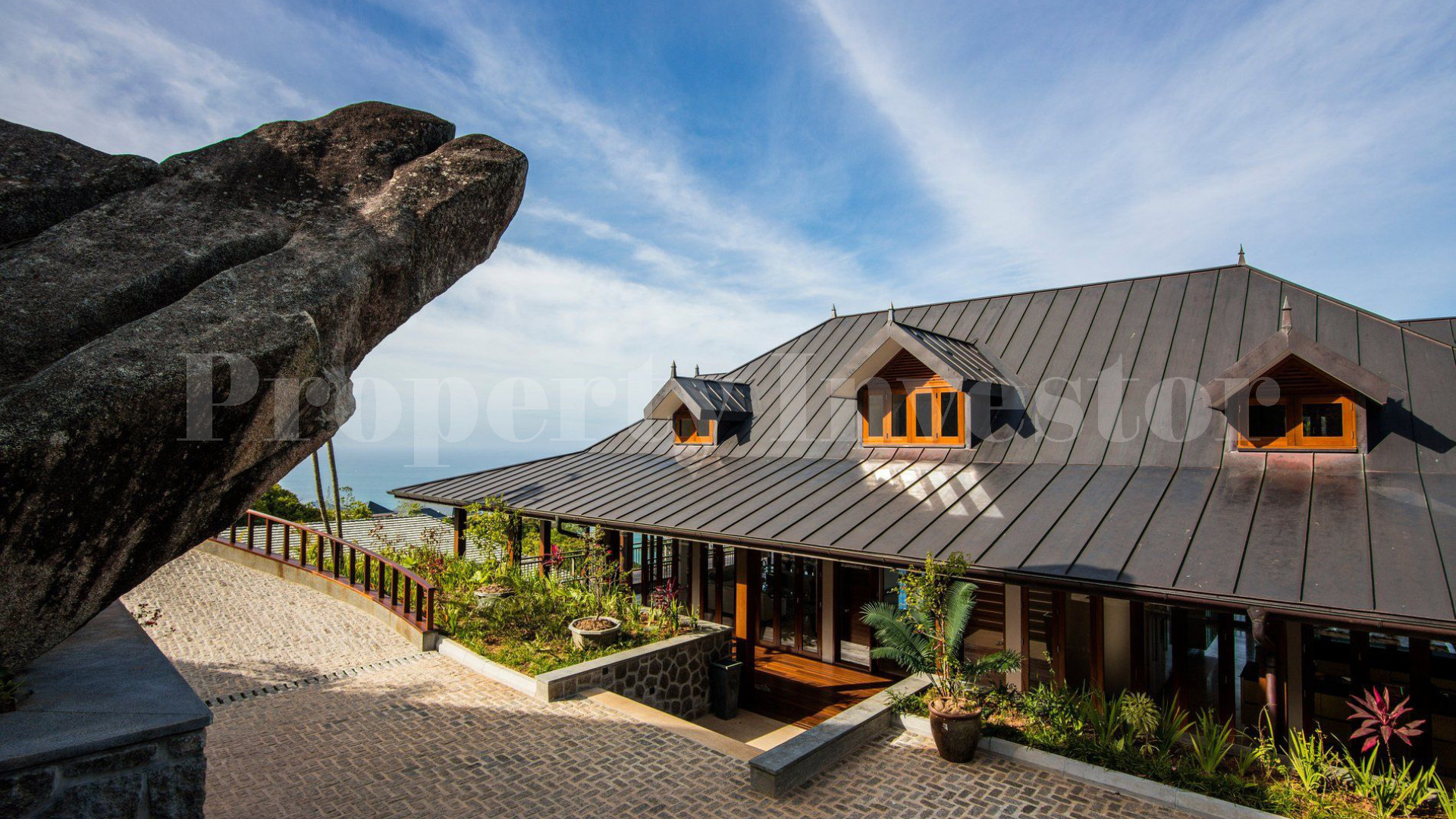 Stunning 6 Bedroom Contemporary Luxury Tropical Hilltop Villa with Breathtaking Ocean Views for Sale in Mahé, Seychelles