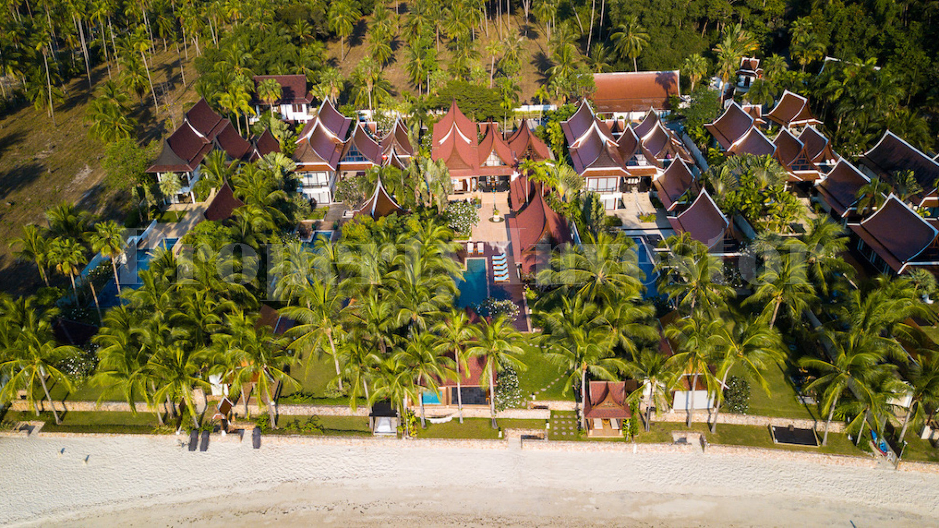 Tropical 5 Bedroom Luxury Thai Style Beach Villa for Sale in Samui