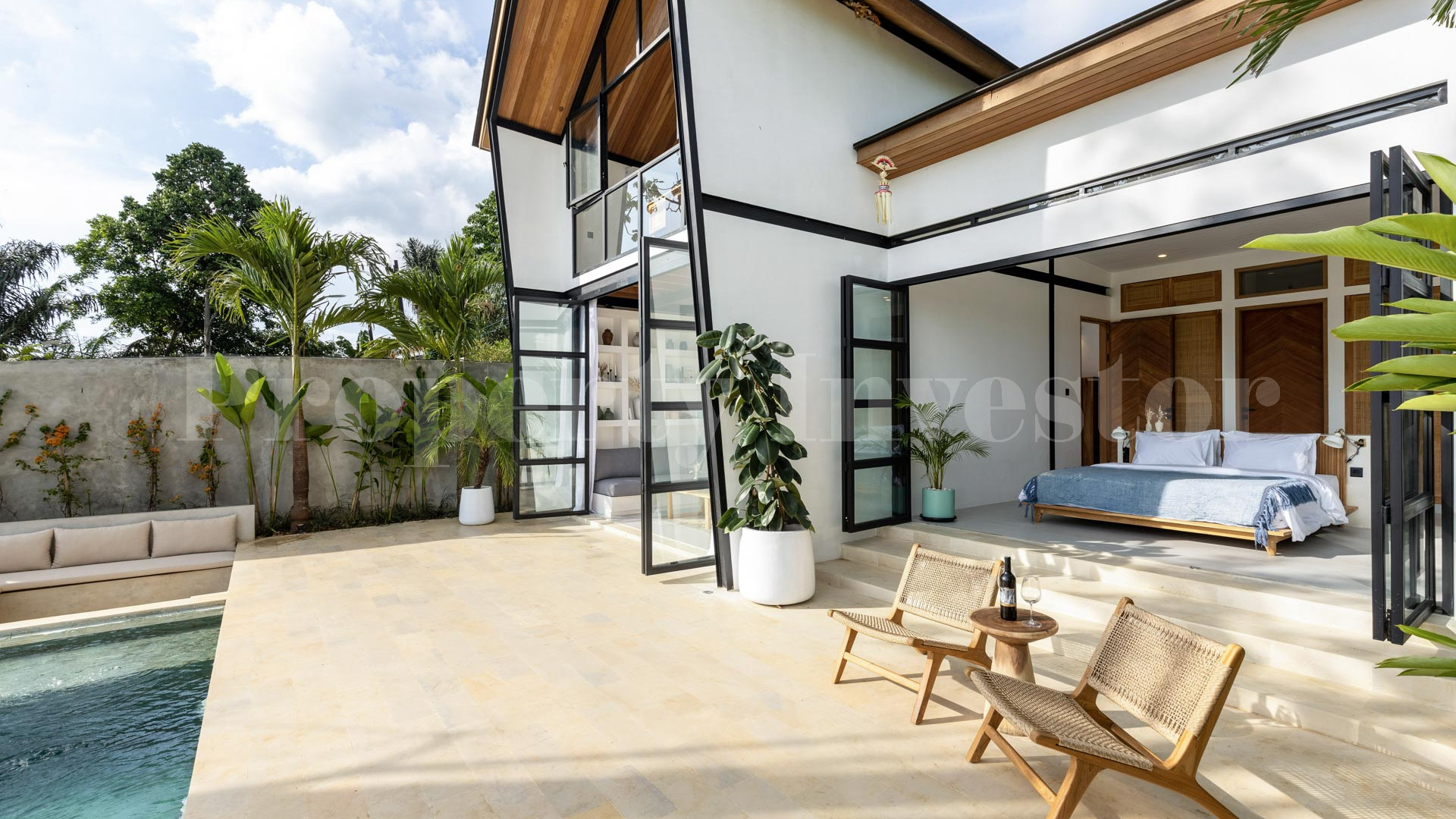 Chic 1-3 Bedroom Designer Loft Villas with Beautiful Rice Paddy Views for Sale Near Canggu, Bali