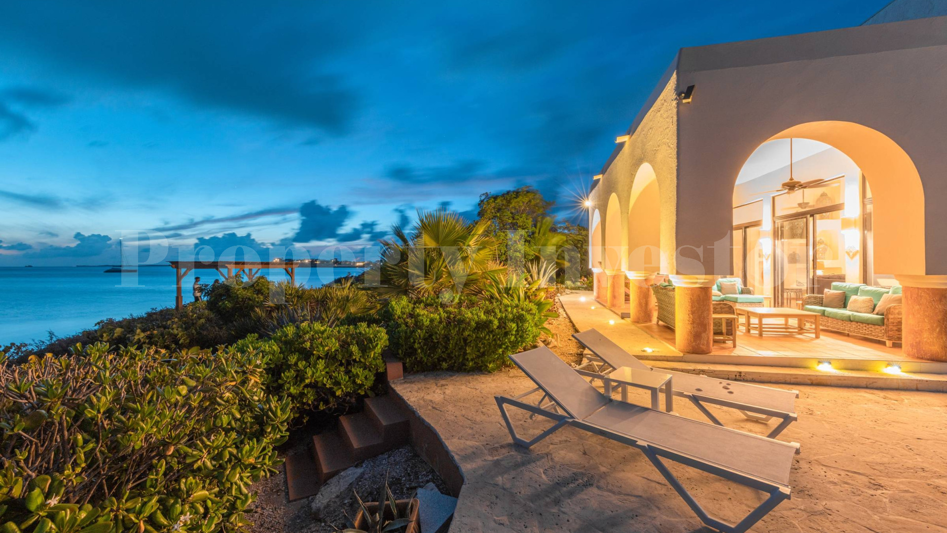 Exceptional 7 Bedroom Luxury Moroccan Style Beachfront Villa for Sale on Sapodilla Bay Beach, Turks & Caicos