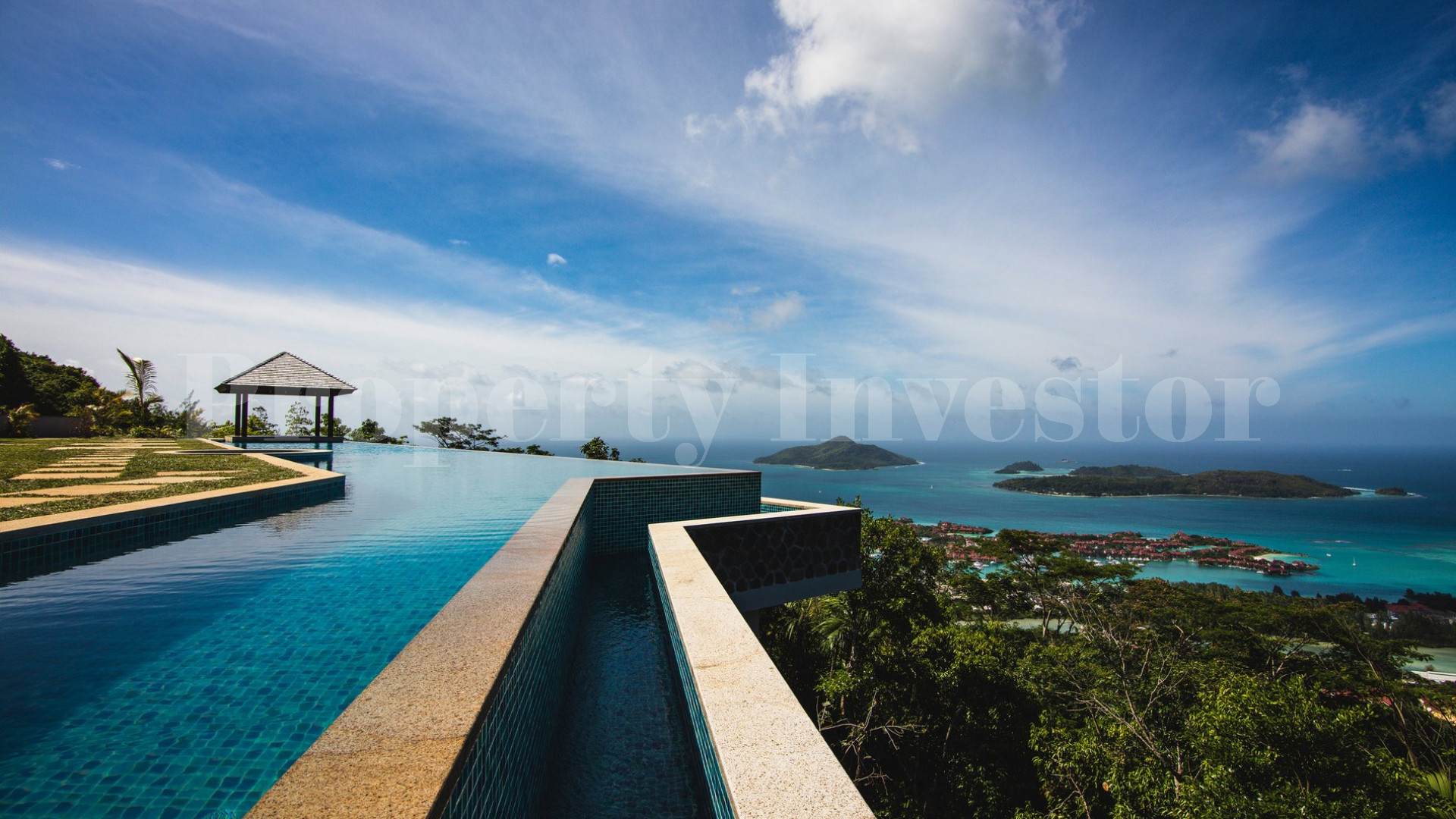 Stunning 6 Bedroom Contemporary Luxury Tropical Hilltop Villa with Breathtaking Ocean Views for Sale in Mahé, Seychelles